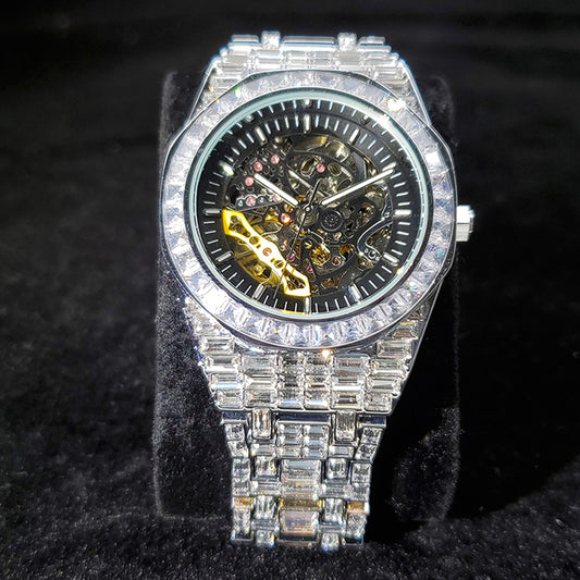 Skeleton Tourbillion Baguette Diamonds