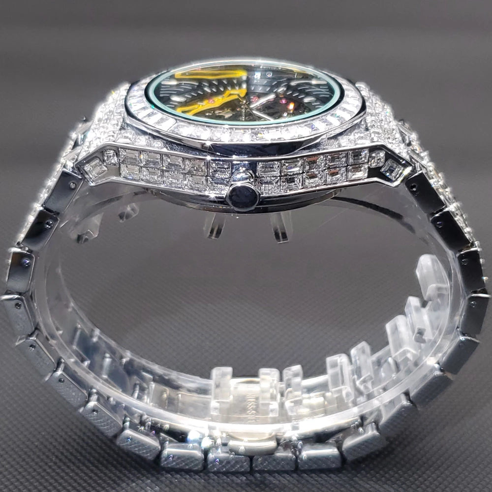Skeleton Tourbillion Baguette Diamonds