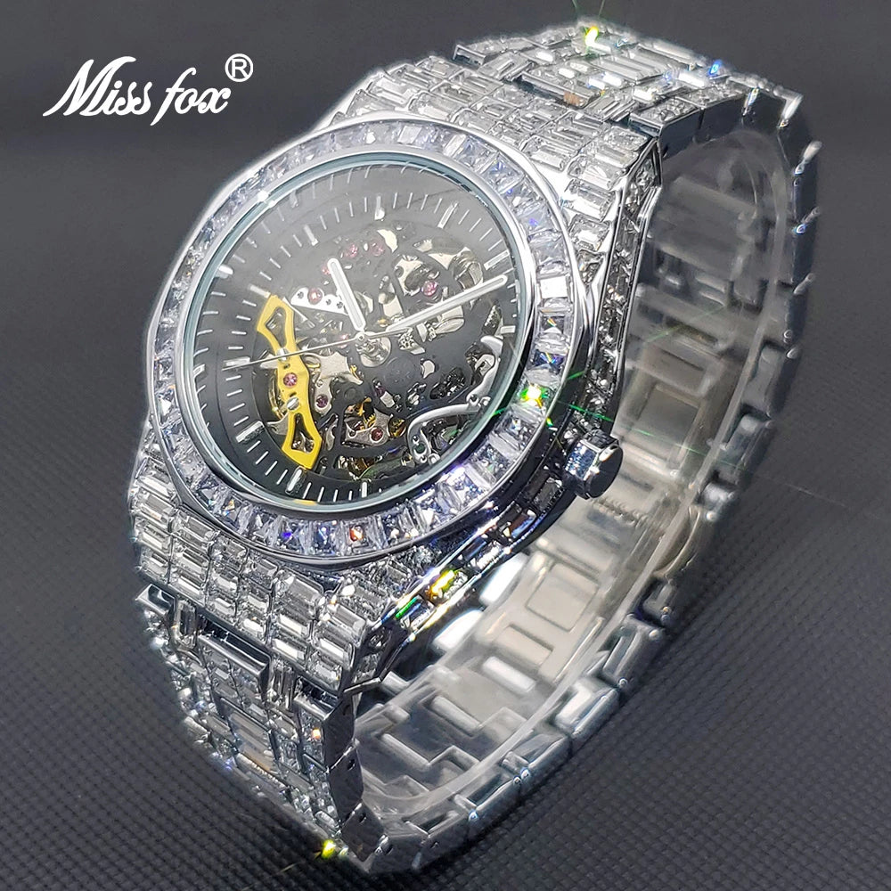 Skeleton Tourbillion Baguette Diamonds